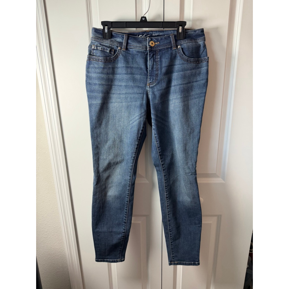 INC Blue Skinny Leg Curvy Fit Jeans Size 10